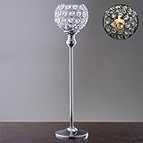 tableclothsfactory 16 " Tall SleekピラーキャンドルTealightクリスタルキャンドルホルダーウェディングCenterpiece