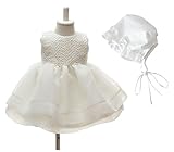 (プチプライム) Petit Prime ベビードレス キッズ 子供 チュールスカート 結婚式 フラワーガール ドレス 女の子 (73, ホワイト)