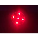 RaiFu 地中埋込型ライト ソーラーライト 5 LED ソーラーパワー 屋外 路の庭のデッキ 地中埋設光 レッド