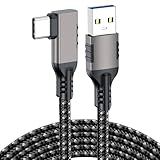 LpoieJun USB-Cケーブル 0.5m USB-A to Type-C L字 10Gbps PD 60W 超高速充電 タイプc ケーブル0.5m スマホ/タブレット/ゲーム機対応 ガンカラー（最新型)