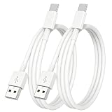 USB Type C ケーブル 1m 2本セット YUGUOCHENG【3A急速充電/480Mbpsデータ転送 / 高耐久TPE素材】 USB A to C ケーブル 断線防止 スマートフォン/タブレット/ゲーム機 等 USB-C機器対応 【映像出力不可】 ホワイト