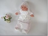 夏物素材　チュールレース付き　お帽子とベビードレスの2点セット！お宮参り退院時におすすめ！