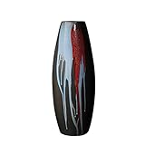Hyun times 床の花瓶の荒い陶器のセラミック22 * 60センチメートル（黒いフローグレーズ）創造的なリビングルームシンプルな家具フラワーアレンジメントの装飾品