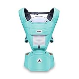 SONARIN多機能Hipseatベビーキャリア、通気性のあるストラップ、人間工学に基づいた、100％コットン、大容量収納、11持ち越しポジション、安全で快適な、あなたの子供の成長に適応、持ち運びが容