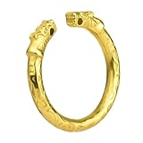 Yemaxコックリング ペニスリング 金属 304ステンレス製虎頭型の開口設計cock ring アダルトグッズ 男性用 ペニスリングsex toys男性for menペニス リング φ23mmグランスリング防水ペ二スリング温冷プレイ-金色