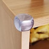 BeeChamp 12pcs Ball Shape Non-toxic Clear Table Furniture Baby Proofing Corner Guards with 3M Adhesi