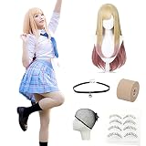 AG-TOP 喜多川 海夢 コスプレ衣装【ウィッグ付き】アニメ コスプレ 喜多川 海夢 きたがわ まりん コスチューム 仮装 ハロウィン プレゼント【11点豪華セット】 (XXL-サイズ, 喜多川海夢 制服)