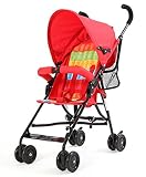 [アバロン] Avalon A12RH-2 超軽量背もたれ調節型ベビーカー, Light Weight Stroller, 機内持ち込み可能, 3.9kg (バーガード含ま) (海外直送品) (RED