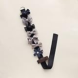 Nice Days（ナイス　ディズ）　ヘアピン 女の子　可愛い蝶結びヘアクリップ　お祝い　結婚式　七五三　プレゼント　8本セット (グレー)