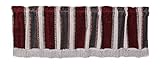 豪華なChenille抽象ヴィンテージコレクションWindow Valance 60" X 15" レッド VL-Chenille-Val-BU-67507