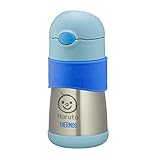 [名入れ無料 のし対応 ギフトラッピング済] (サーモス) THERMOS 水筒 290ml FFH-290ST 真空断熱 ベビーストローマグ 0.29L ワンタッチオープンタイプ (男の子, ブルー