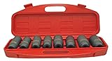 8pc 1 / 2ドライブメトリックDeep車軸スピンドルナットインパクトソケットセット29 – 39 mm bssan8p