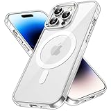 JETech iPhone14ProMax 6.7インチ用 (14 Pro Max) マグネット ケース MagSafe ワイヤレス充電対応 衝撃吸収 バンパーカバー 傷つけ防止 透明バック (ローズゴールド)