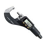 P Prettyia 電子外側マイクロメーター　範囲：0-25mm　精密 測定工具　キャリパー　