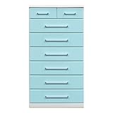 アルファタカバ ベビータンスシリーズ マリーダ 80cm幅7段 パステルブルー