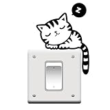 DealPeak Removable Waterproof 2pcs Set Cartoon Animals Creative Home Fun DIY Light Switch Wall Decal