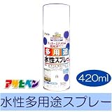 アサヒペン 水性多用途スプレー　ゴールド [420ml] アサヒペン、発泡スチロール、プラスチック(アクリル、硬質塩ビ、ABS、スチロール)、鉄、木、ブロ...