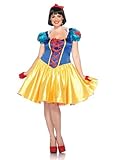 Leg Avenue Disney Plus-Size 2Pc. Classic Snow White Costume Dress and Bow Head Piece Blue/Yellow/Whi