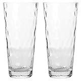 Hosley Set of 2 Clear Glass LARGE Rose Vases - 10 High. Ideal GIFT for Wedding Party and for use Spa