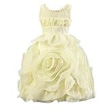 M.Z.L　供 フォーマル ドレス 発表会 結婚式  お花 パニエ　子供ドレス 発表会ドレス ゴージャス 女の子フォーマルドレス ピアノ発表会 こどもドレス キッズドレス (90cm)