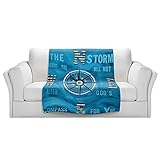 ブランケットウルトラソフトFuzzy 4サイズ！DIANOCHEデザインからby Patti Schermerhorn Gods Nautical CompassホームDecor Unique Des
