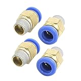 uxcell 4個入り　13mmPTー10mm　空気圧　エアー　コンプレッサー　クイック　カプラー　ジョイント　コネクタ　アダプタ