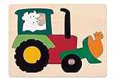 [ヘイプ]Hape George Luck Tractor Wood Puzzle E6507 [並行輸入品]