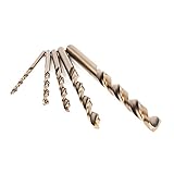 5ピースステンレス鋼m35コバルトドリルビットセットマルチビットツールストレートシャンク用金属ステンレス鋼耐摩耗性高テンペ