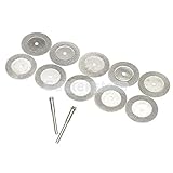 10 PC 40 mm ダイヤモンドカットディスクホイール回転工具ドリル w / 2 マンドレルアーバー