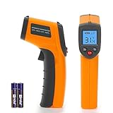 RAXFLY 赤外線放射温度計 非接触温度計 デシタル測定器 【-50 ~＋360℃(-58°F~680°F)】デジタル温度計 赤外線温度計 乾電池付き