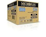 Microflex CE4-200 Latex Glove Powder Free Silicone Free Disposable 11.4 Length 5.1 mils Thick [並行輸入品