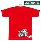 YONEX Tシャツ テニス【猫ロケット】【16200】【限定】 (レッド, S)