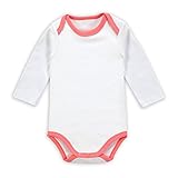 エルフ ベビー(Fairy Baby)ベビーロンパース ボディスーツ 肌着 長袖 (サイズ：7-9M) ピンク+ホワイト
