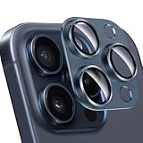 ZXZone For iPhone 15 Pro / 15 Pro Max カメラフィルム 高強度と高剛性 高機能な航空用プラスチック＋AR高透過率強化ガラス アイフォン 15 Pro / 15ProMax レンズ保護 カメラカバー レンズ保護 フィルム 防爆裂 ・耐衝撃・スクラッチ防止・露出オーバー防止・携帯電話を傷つけない （1枚）(iPhone 15 Pro/iPhone 15 Pro Max, ブルー)