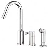 Danzeアマルフィシングルハンドルキッチン蛇口with Sideスプレー W 9" x D 5 1/2" x H 12 1/8" D409030 1