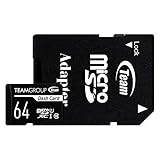TEAMGROUP ダッシュカード ダッシュカム MicroSDXC UHS-I U1用 高互換性 フラッシュメモリーカード アダプター付き アウトドア スポーツ フルHD撮影用 64GB TDUSDX64GUHS03
