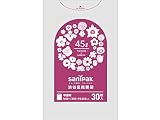 日本サニパック ゴミ袋 ポリ袋 ノクー nocoo 渋谷区 推奨 雑色半透明 花柄 45L 30P 65×80cm ごみ袋 CT53