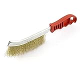 uxcell　ワイヤブラシ　スチール素材　25 x 5 x 1.5 cm　洗浄ブラシ　金属ハンドル