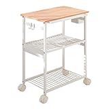 set-nsp130ork-wh/nspキッチンワゴン オーク突板タイプ 単品 （キャスター：ホワイト）