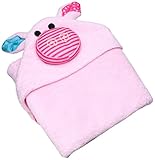 ZOOCCHINI 3Dフードタオル 100%コットン バスタオル Pinky the Piglet