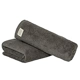 【Amazon.co.jp限定】タオル研究所 [ボリュームリッチ] #003 バスタオル チャコールグレー 2枚セット ホテル仕様 ふかふか