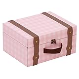 トランク クラフト収納ケース 小 ピンクチェック TBS-CPK