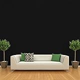 DIY壁紙シール　ウォールステッカー　防水　無地　粘着式　剥がせる 部屋リフォーム 45cm×10m（ブラック）