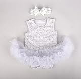 Clothes 1 set for 20"- 22" Reborn Baby Dolls Girl Sleeveless Dress+Headdress White