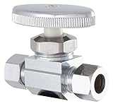 LDR 537 6200 Low Lead Shut Off Street Valve 3/8-Inch Compression x 3/8-Inch Compression, Chrome [並行輸