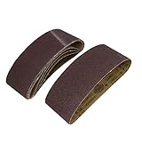 uxcell 研磨ベルト サンドペーパー アブレシブ ダークブラウン 36グリット 5個