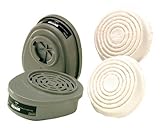 MSA Safety Works 817666 Replacement Cartridges and Pre-Filters for Paint and Pesticide Respirator [並