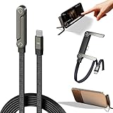 YAYAMIYA 2in1 充電ケーブル Type-C to Type-C スタンド&ケーブルケーブル PD対応240W高速充電 1.2 M iPhone16/15シリーズ充電ケーブル iPad Pro/Air等タイプc多機種対応 [並行輸入品]