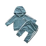 ベビー衣服トップスロングTシャツ+コットンパンツベビー服スポーツウェア設定 (80, オレンジ)