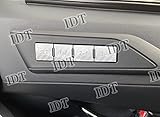 IDT ミニウエス付 30系 アルファード ヴェルファイア シート メモリー スイッチパネル シート 銀 カーボン インテリアシート ステアリング エンブレム シート ステッカー ガーニッシュ ハンドル カバートヨタ 内装 カスタム 前期 後期 (シートメモリースイッチカーボンシルバー)